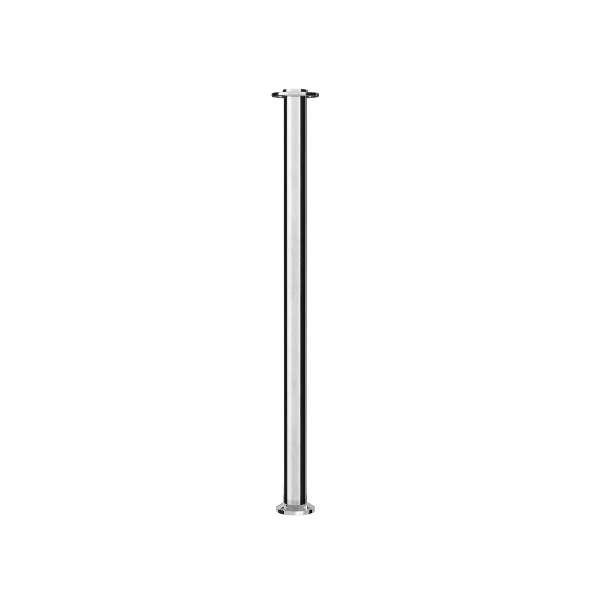 Flat Top Rope Stanchion with Fixed Base - Montour Line CXLineF - Crowd Control Warehouse