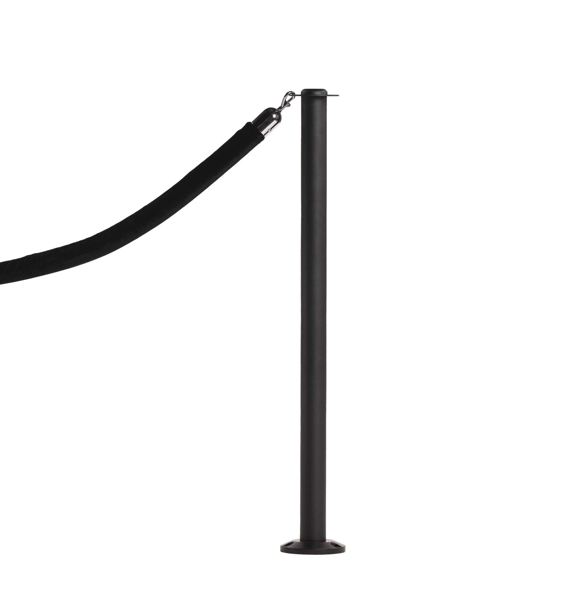 Flat Top Rope Stanchion with Fixed Base - Montour Line CXLineF - Crowd Control Warehouse