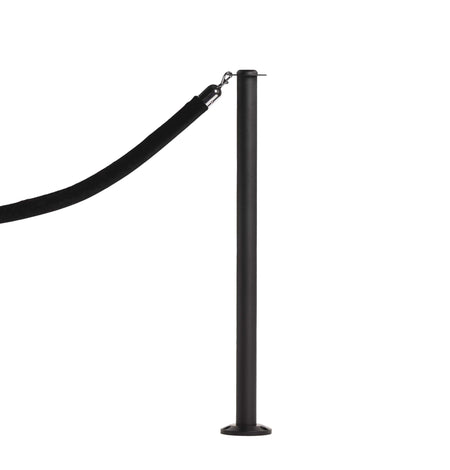 Flat Top Rope Stanchion with Fixed Base - Montour Line CXLineF - Crowd Control Warehouse