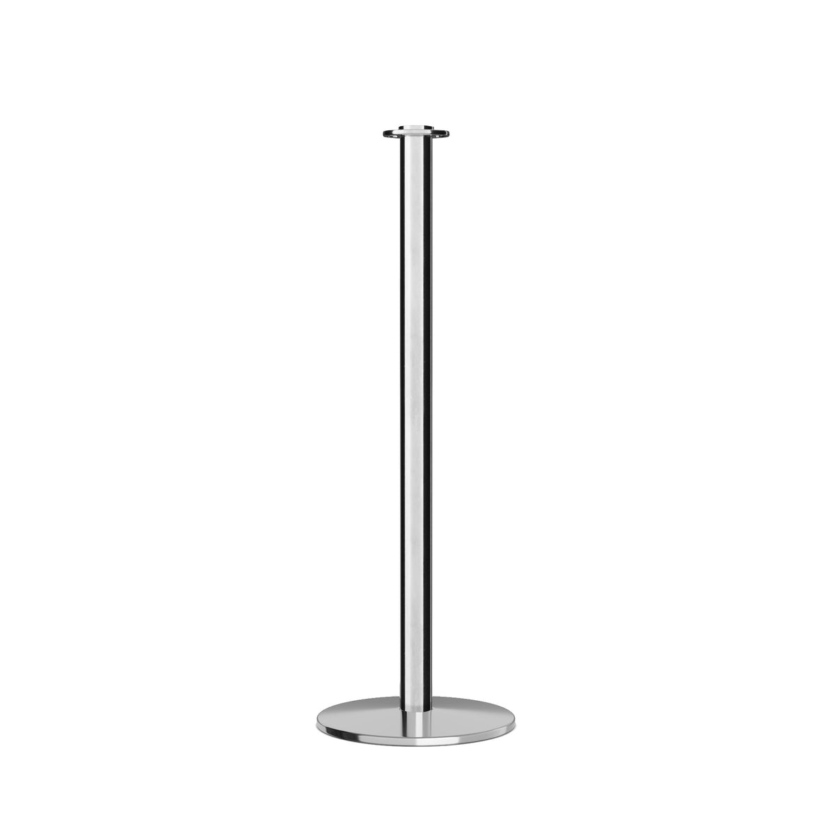 Flat Top Rope Stanchion with Low Profile Base - Montour Line CXLine - Crowd Control Warehouse