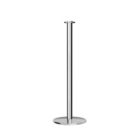 Flat Top Rope Stanchion with Low Profile Base - Montour Line CXLine - Crowd Control Warehouse