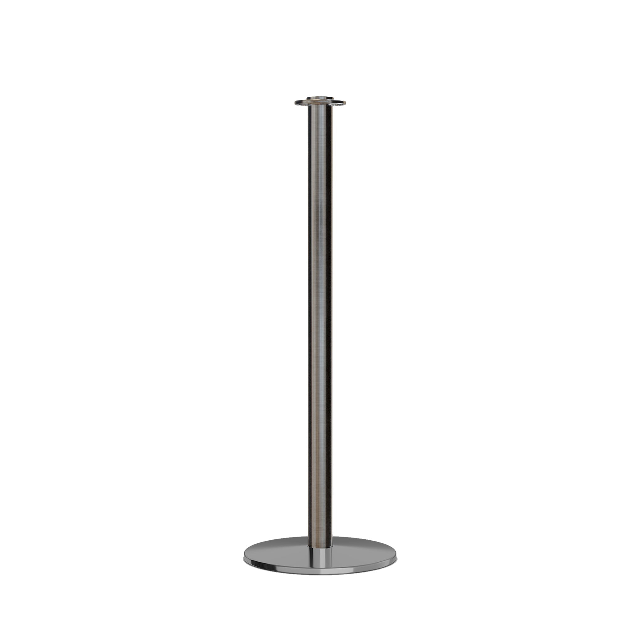 Flat Top Rope Stanchion with Low Profile Base - Montour Line CXLine - Crowd Control Warehouse