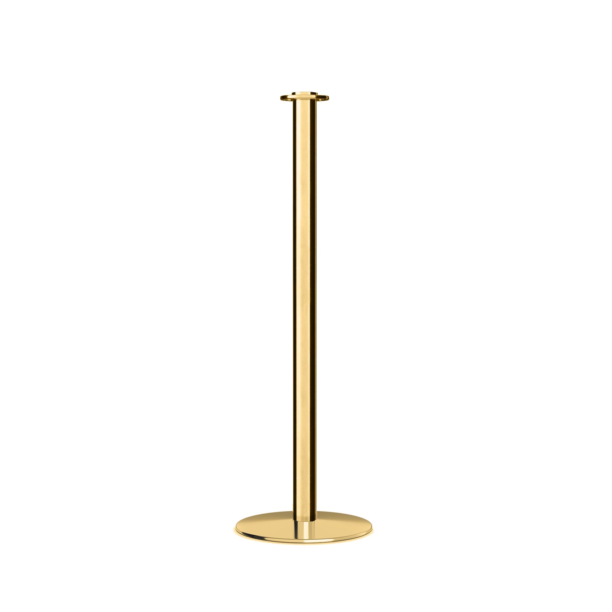 Flat Top Rope Stanchion with Low Profile Base - Montour Line CXLine - Crowd Control Warehouse