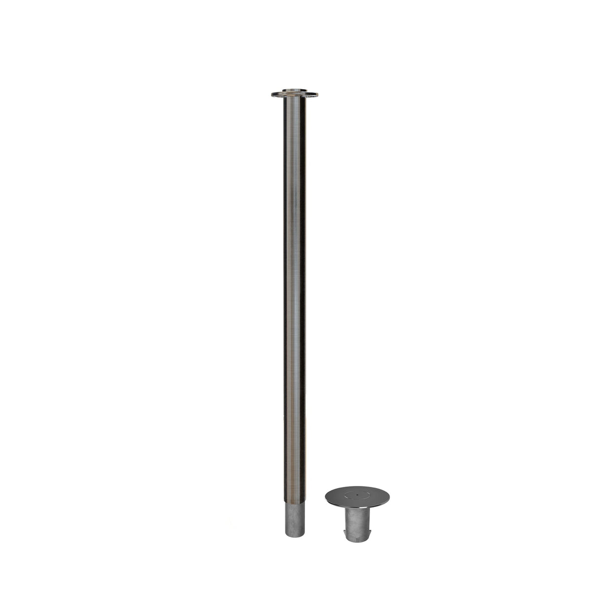 Flat Top Rope Stanchion with Removable Base - Montour Line CXlineR - Crowd Control Warehouse