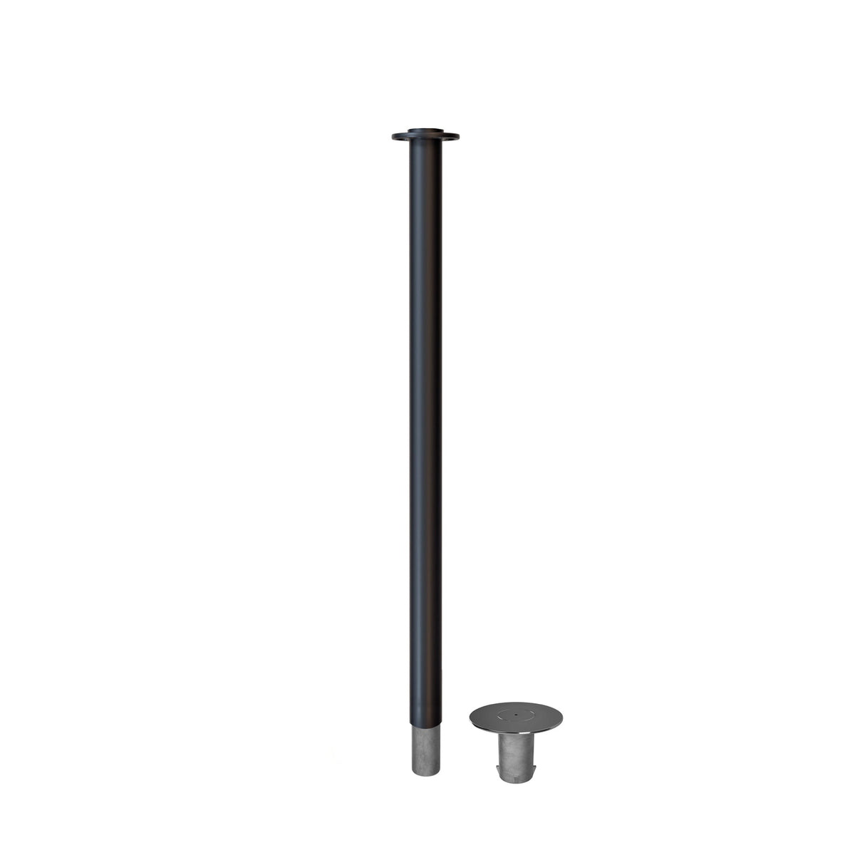 Flat Top Rope Stanchion with Removable Base - Montour Line CXlineR - Crowd Control Warehouse