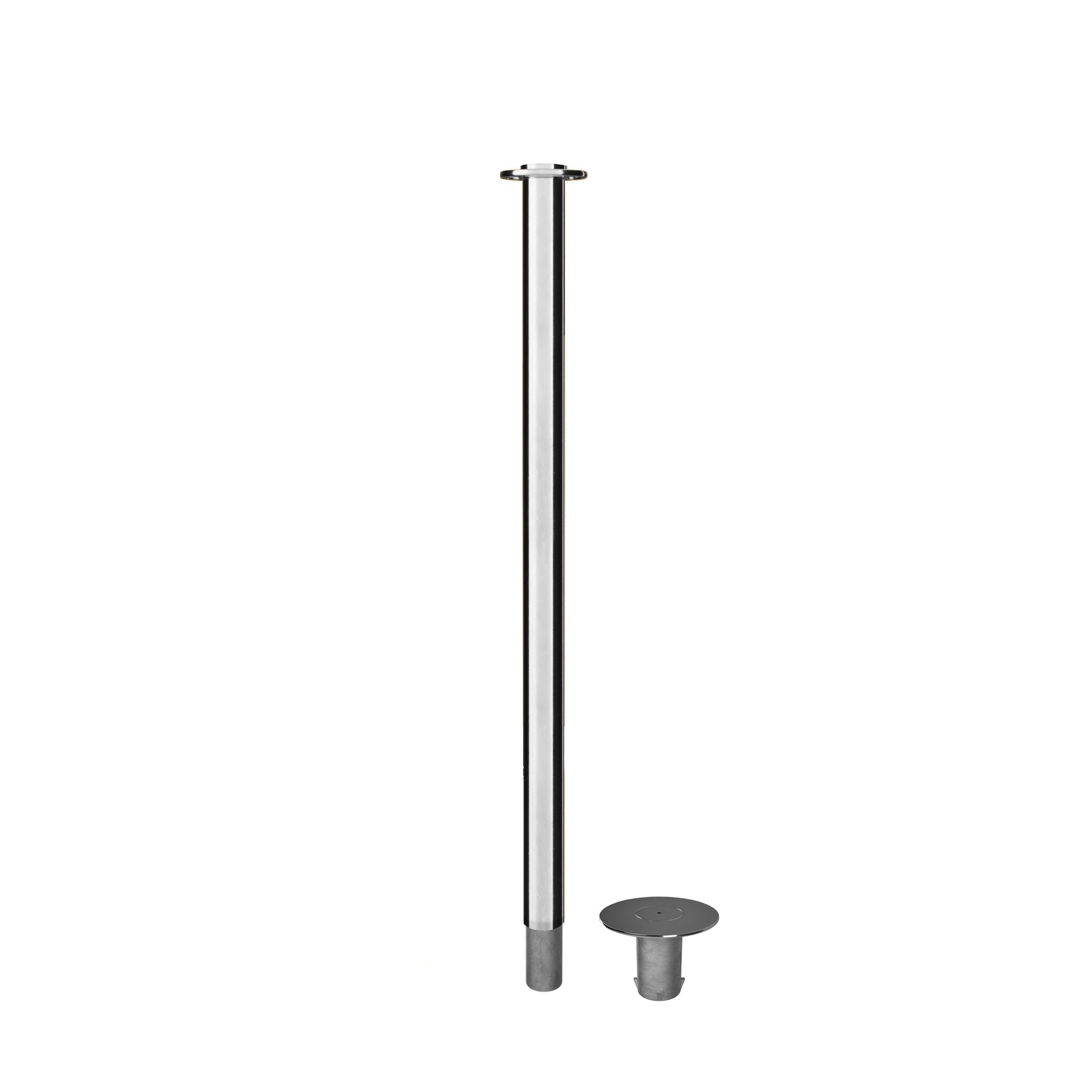 Flat Top Rope Stanchion with Removable Base - Montour Line CXlineR - Crowd Control Warehouse