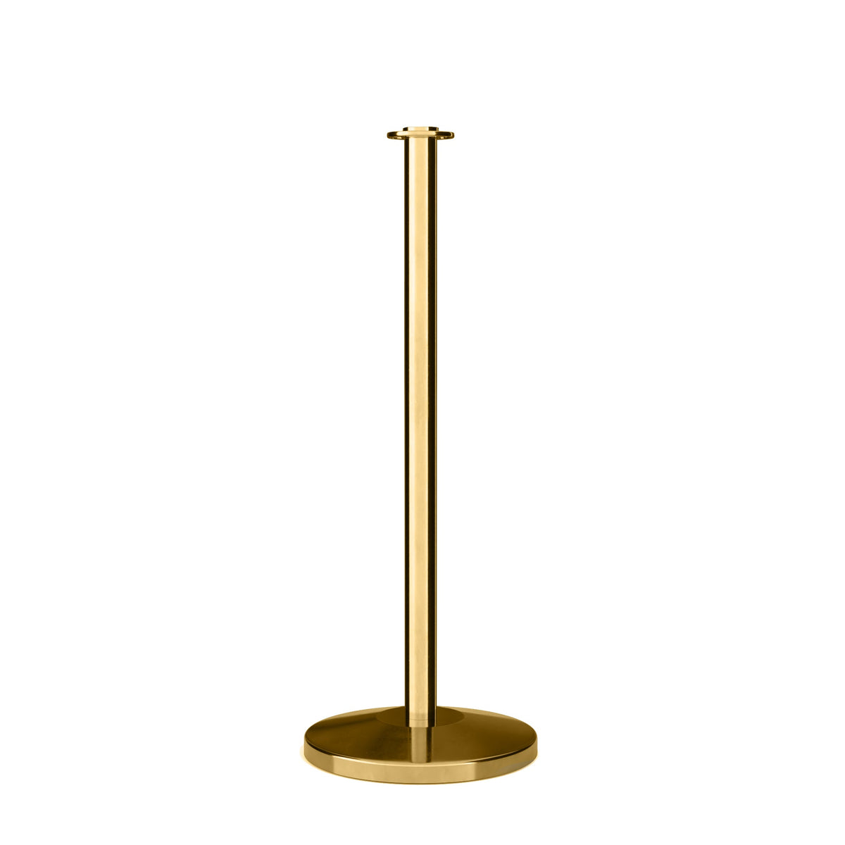 Flat Top Rope Stanchion with Sloped Base - Montour Line CLine - Crowd Control Warehouse