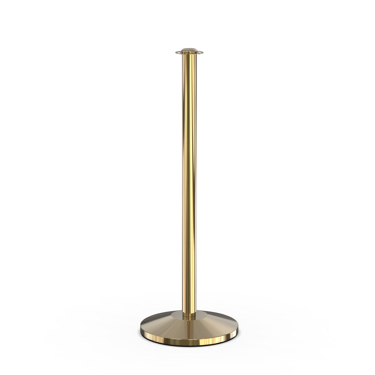 Flat Top Rope Stanchion with Sloped Base - Montour Line CLine - Crowd Control Warehouse