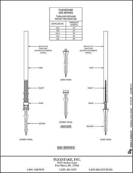 Flexstake Tubular Markers Ground Mount 650 Series - Crowd Control Warehouse