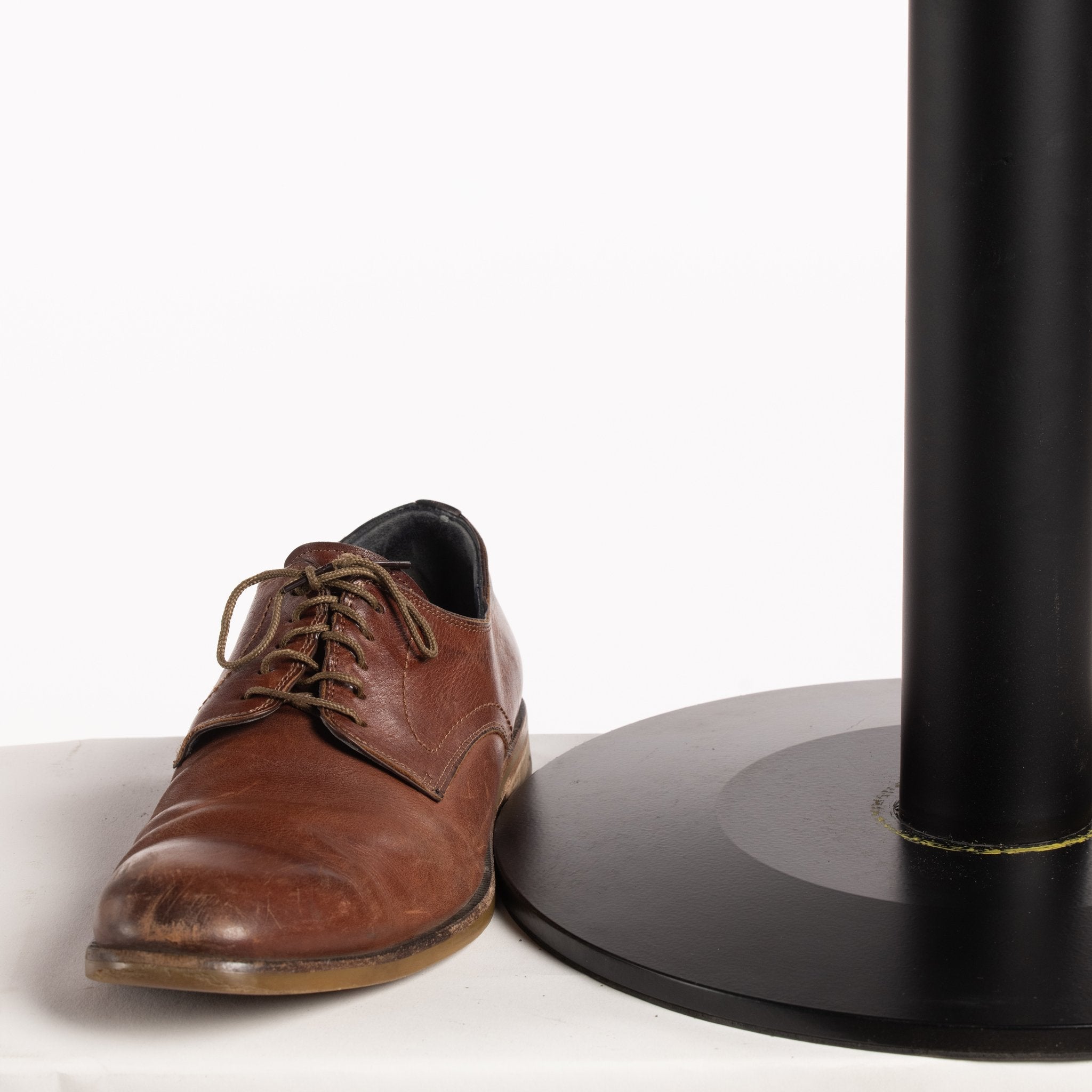 Floor Standing Sign Frame, Black Post, Steel Low Profile Base - Crowd Control Warehouse