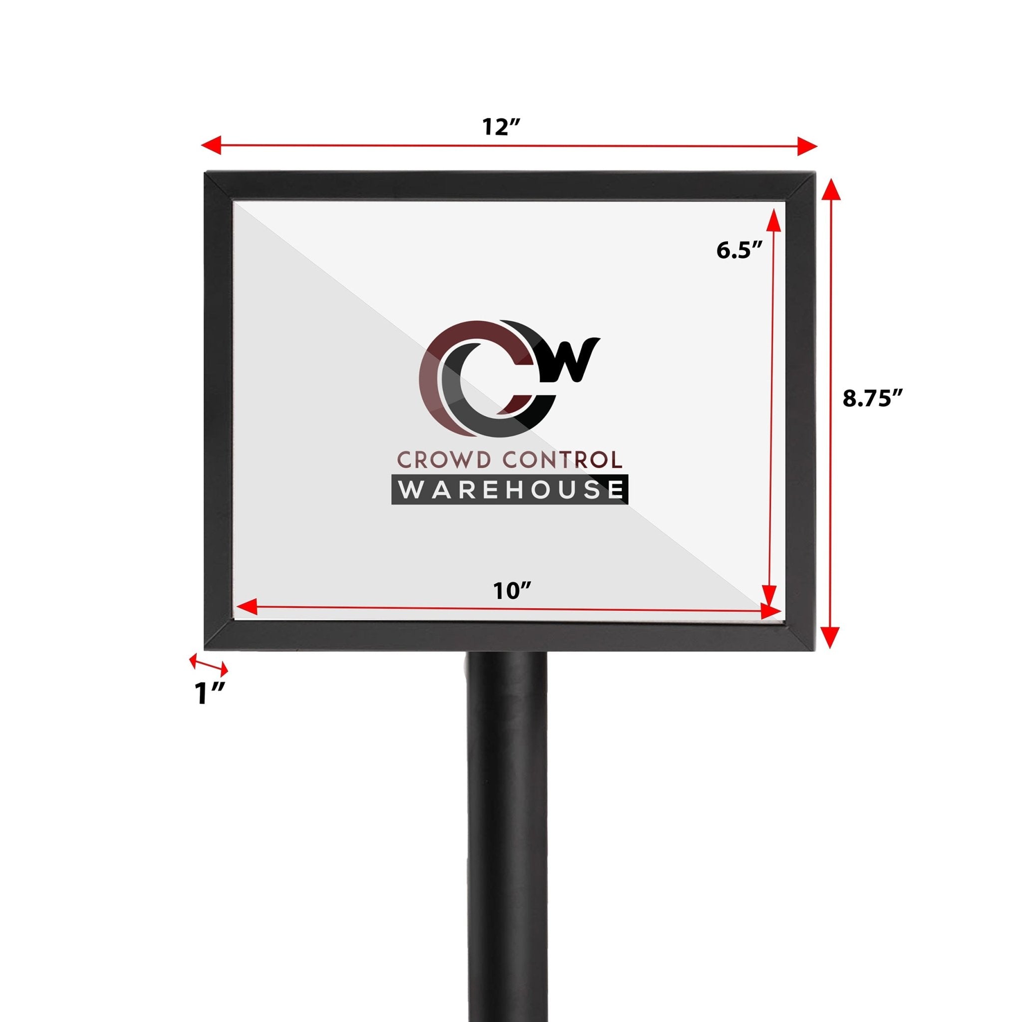 Floor Standing Sign Frame with Sloped Base - CCW Series SFFS - 100 - Crowd Control Warehouse