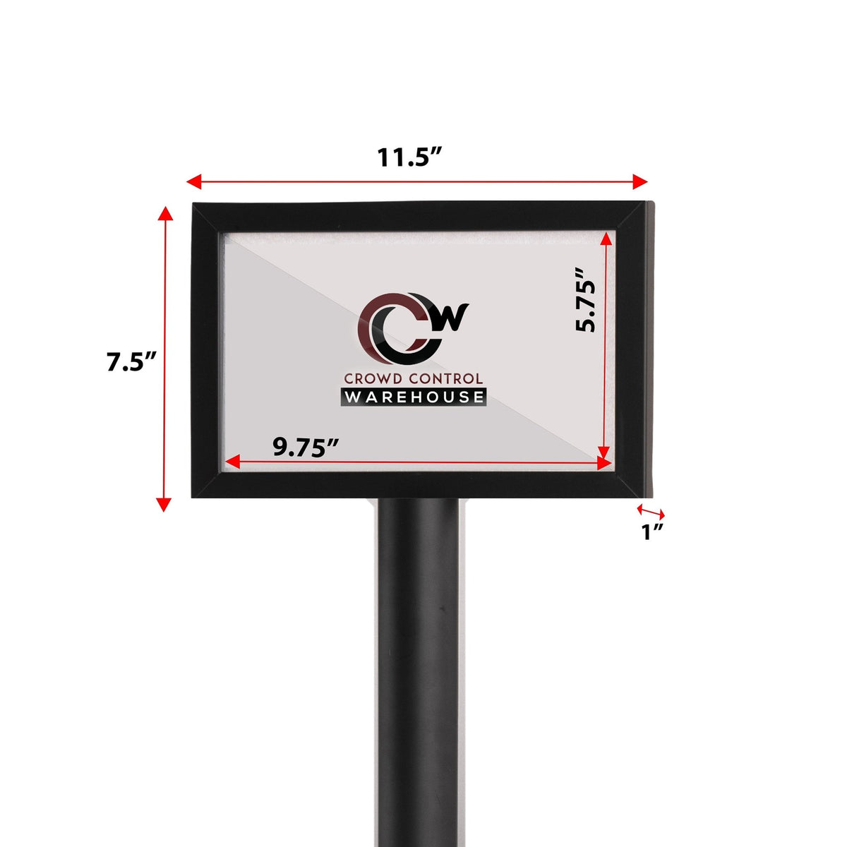 Floor Standing Sign Frame with Sloped Base - CCW Series SFFS - 100 - Crowd Control Warehouse