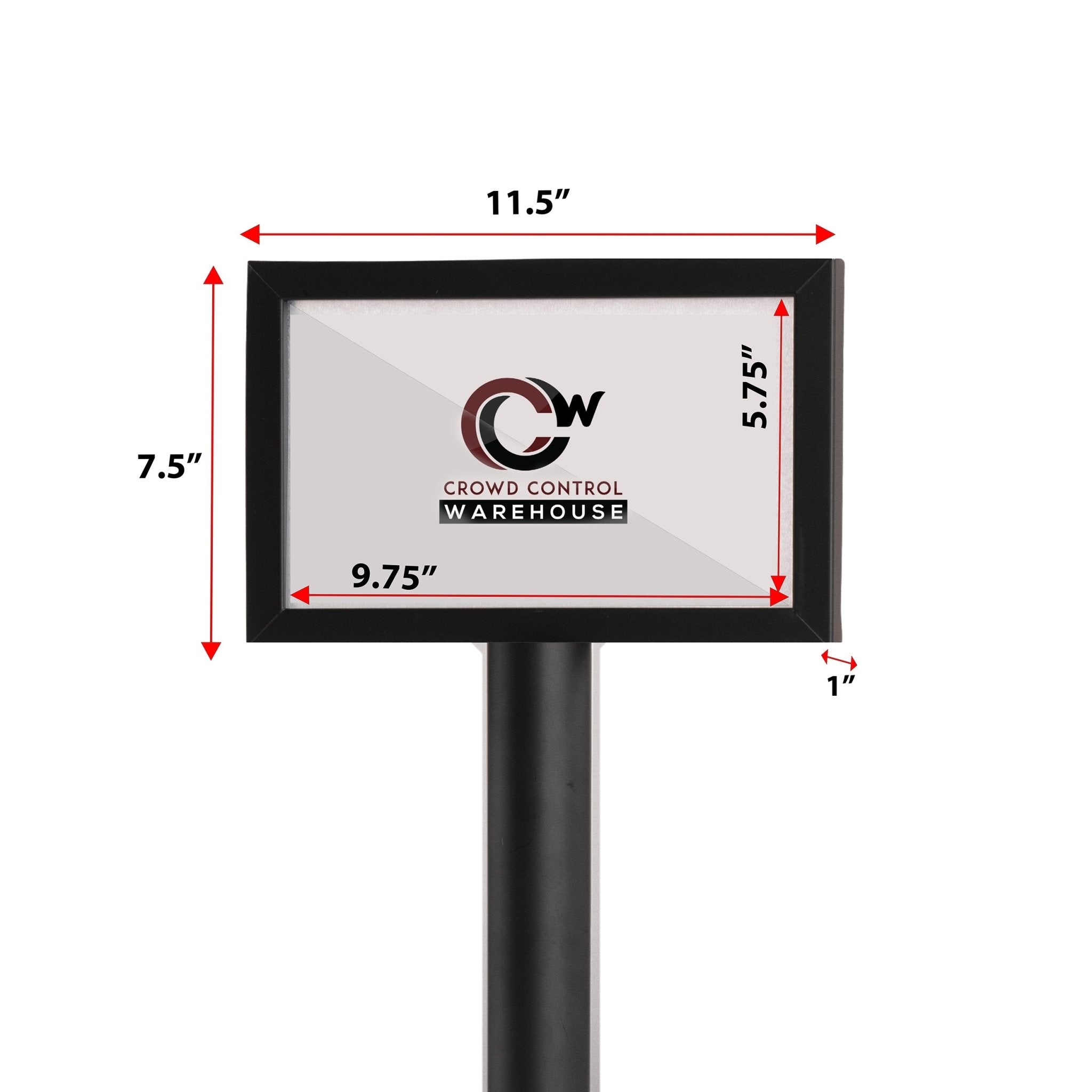 Floor Standing Sign Frame with Sloped Base - CCW Series SFFS - 100 - Crowd Control Warehouse