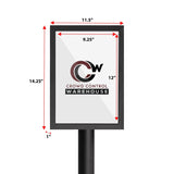 Floor Standing Sign Frame with Sloped Base - CCW Series SFFS - 100 - Crowd Control Warehouse
