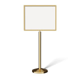 Floor Standing Sign Frame with Sloped Base - CCW Series SFFS - 100 - Crowd Control Warehouse