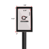 Floor Standing Sign Frame with Sloped Base - CCW Series SFFS - 100 - Crowd Control Warehouse