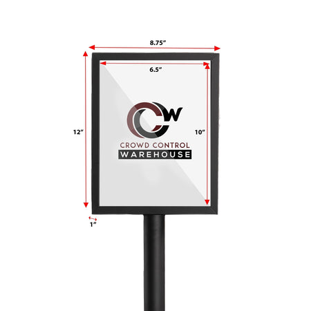 Floor Standing Sign Frame with Sloped Base - CCW Series SFFS - 100 - Crowd Control Warehouse