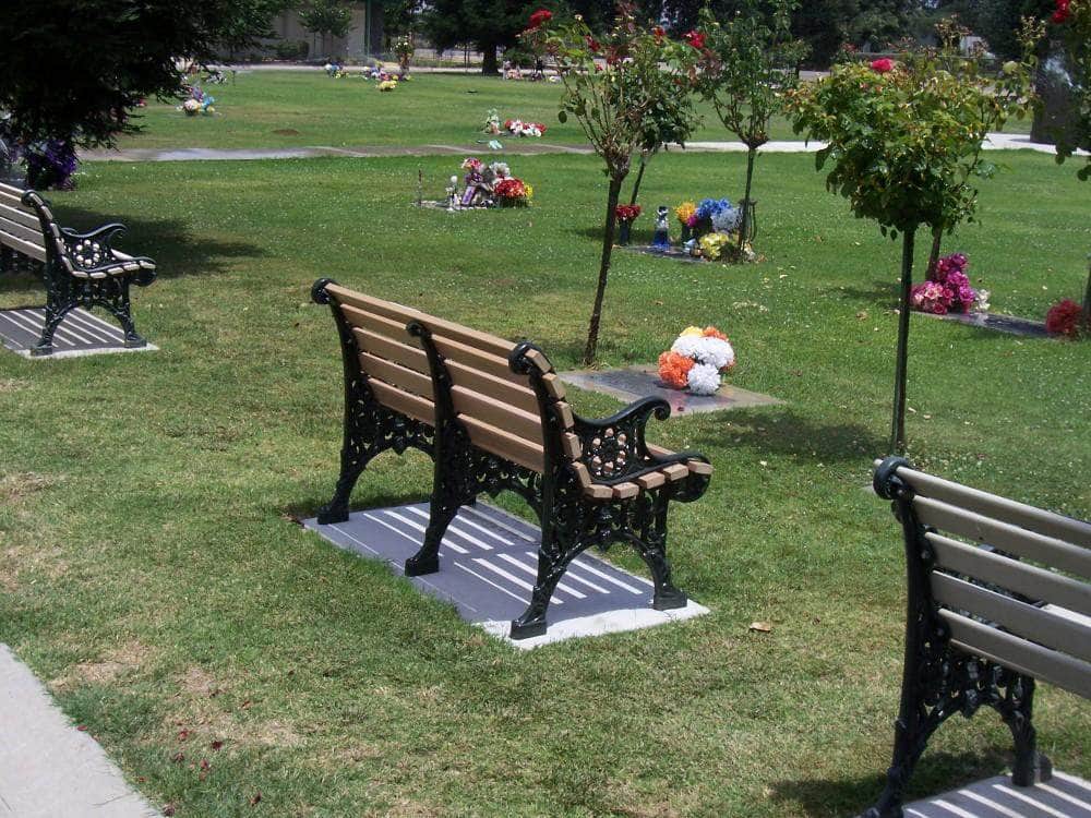 Floral Wood Park Bench - 48 In. - Crowd Control Warehouse