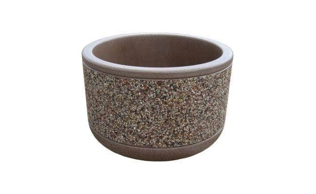 Form Basic Large Round Concrete Planter - Crowd Control Warehouse