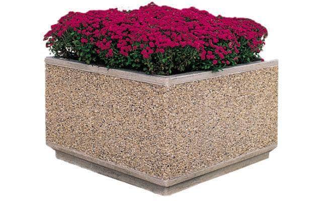Form Series Medium Square Concrete Planter - Crowd Control Warehouse