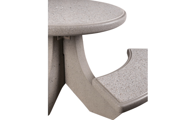 Four Bench Round Concrete Picnic Table - Crowd Control Warehouse