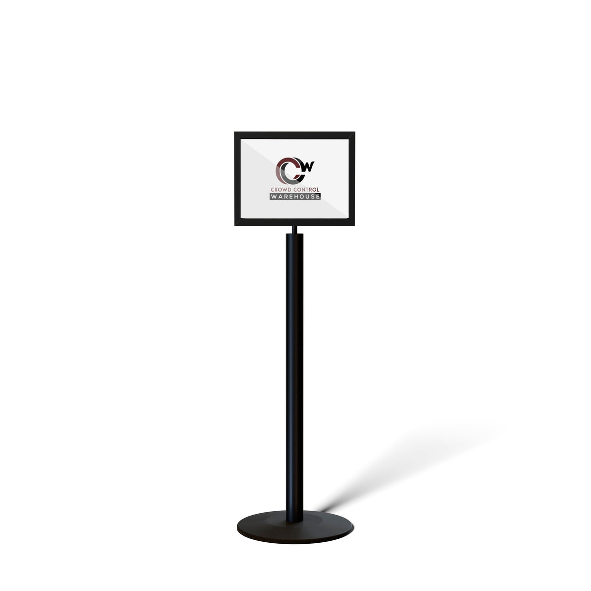 FSX200 Floor Standing Sign Frame, Low profile Base, 11 inches by 14 inches Sign Frame - Montour Line FSLine - Crowd Control Warehouse