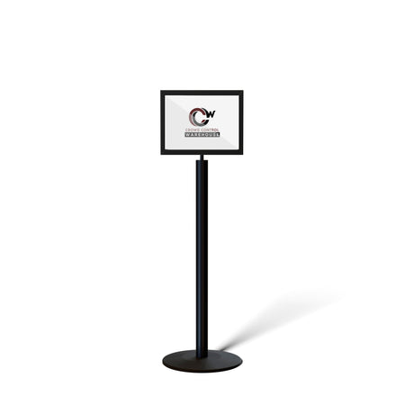 FSX200 Floor Standing Sign Frame, Low profile Base, 11 inches by 14 inches Sign Frame - Montour Line FSLine - Crowd Control Warehouse