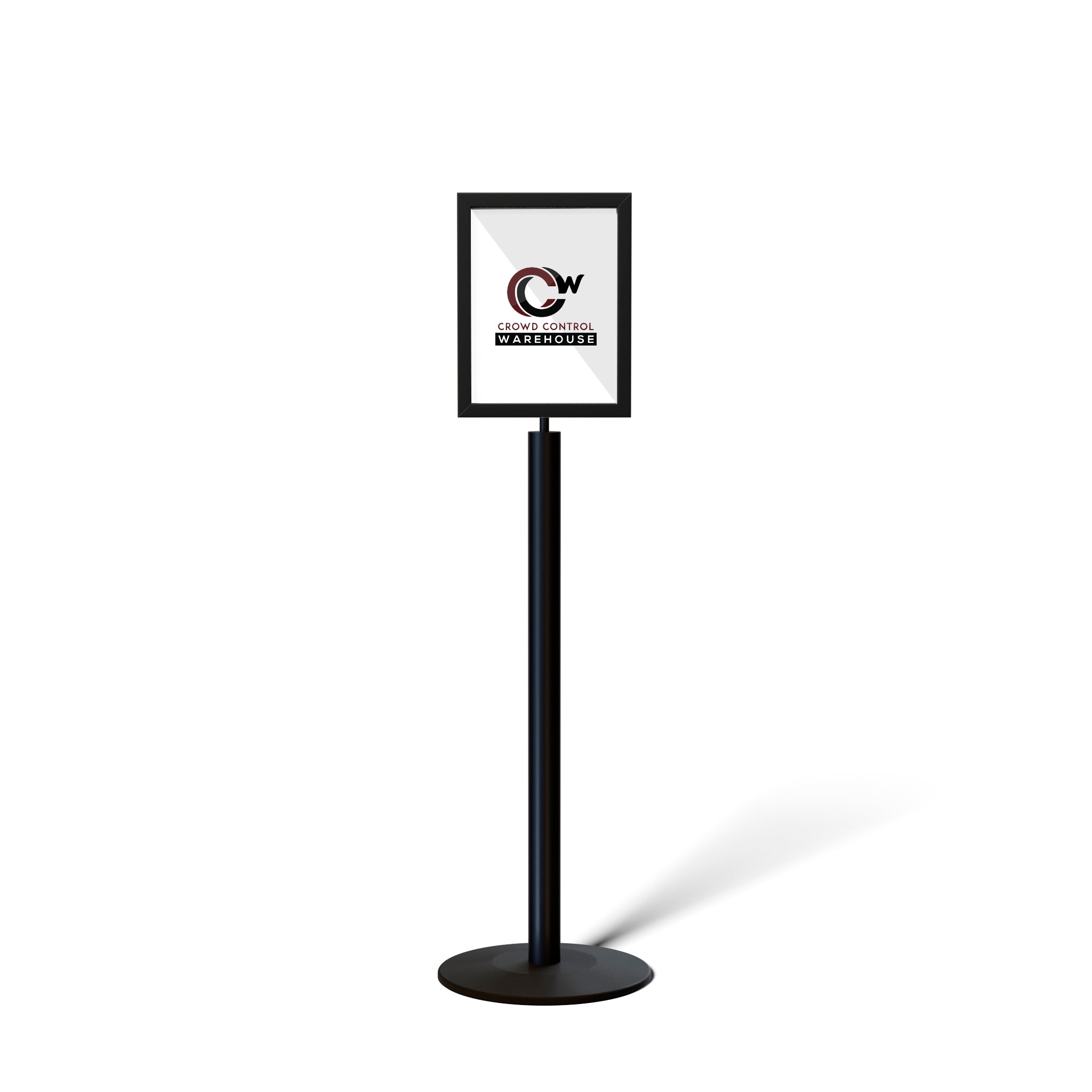 FSX200 Floor Standing Sign Frame, Low profile Base, 11 inches by 14 inches Sign Frame - Montour Line FSLine - Crowd Control Warehouse