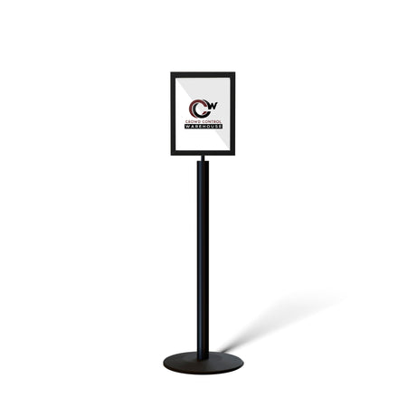 FSX200 Floor Standing Sign Frame, Low profile Base, 11 inches by 14 inches Sign Frame - Montour Line FSLine - Crowd Control Warehouse