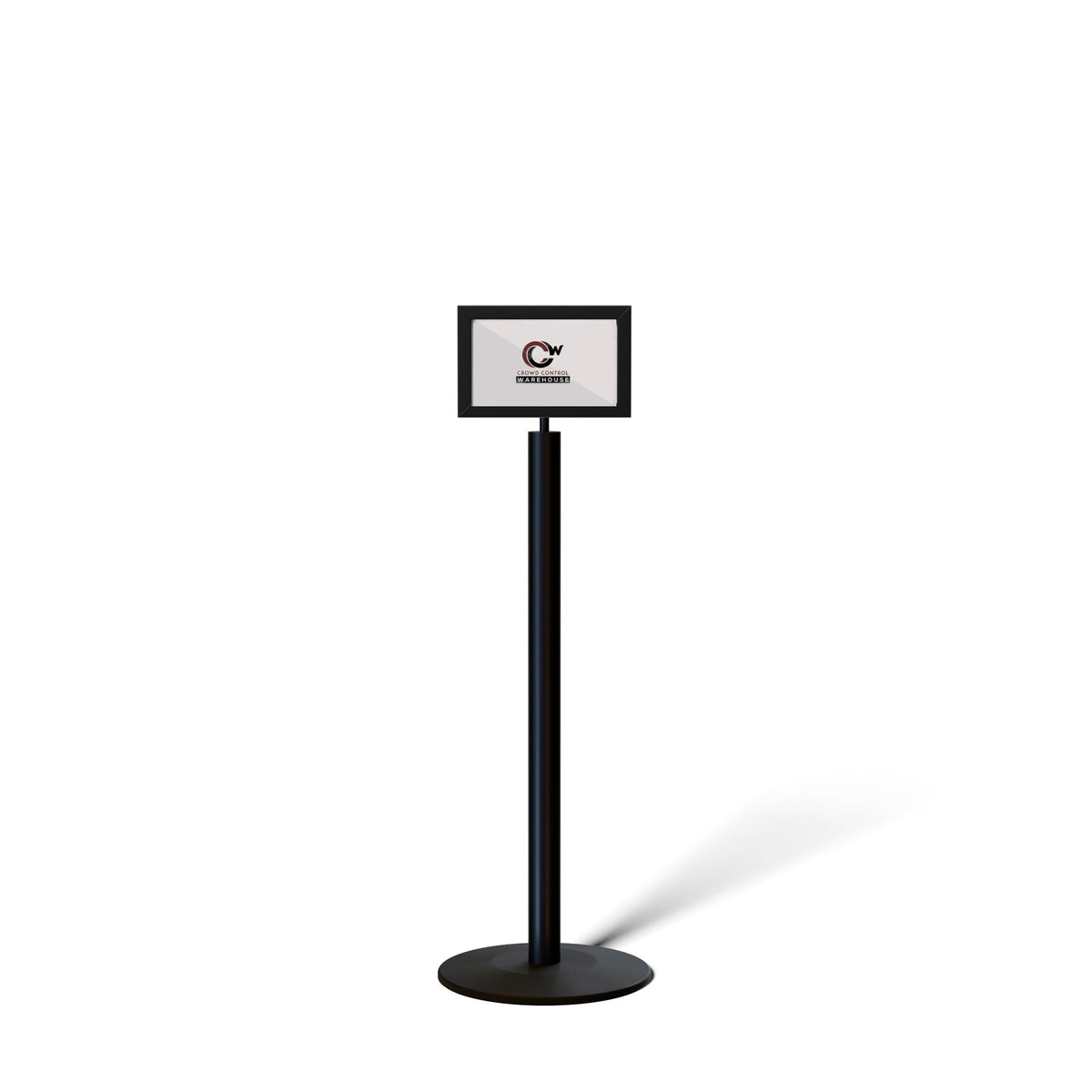 FSX200 Floor Standing Sign Frame, Low profile Base, 7 inches by 11 inches Sign Frame - Montour Line FSLine - Crowd Control Warehouse