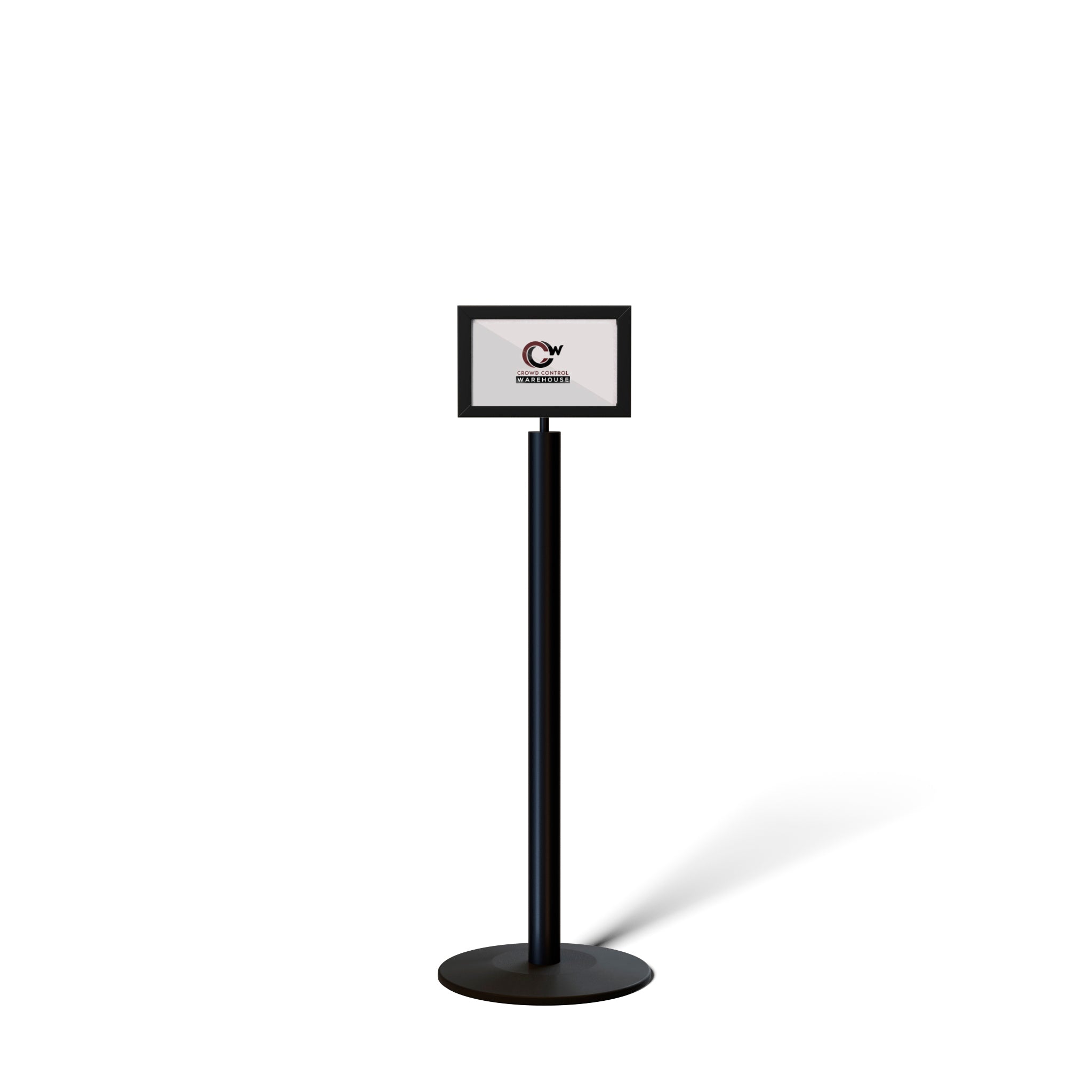 FSX200 Floor Standing Sign Frame, Low profile Base, 7 inches by 11 inches Sign Frame - Montour Line FSLine - Crowd Control Warehouse