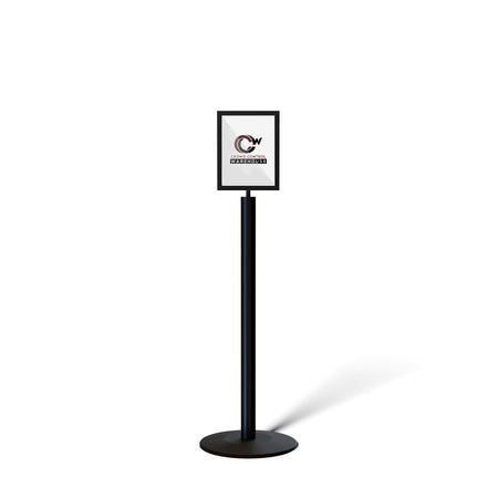 FSX200 Floor Standing Sign Frame, Low profile Base, 8.5 inches by 11 inches Sign Frame - Montour Line FSLine - Crowd Control Warehouse