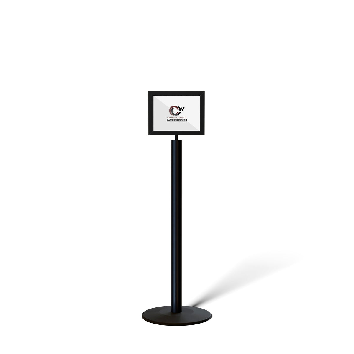FSX200 Floor Standing Sign Frame, Low profile Base, 8.5 inches by 11 inches Sign Frame - Montour Line FSLine - Crowd Control Warehouse