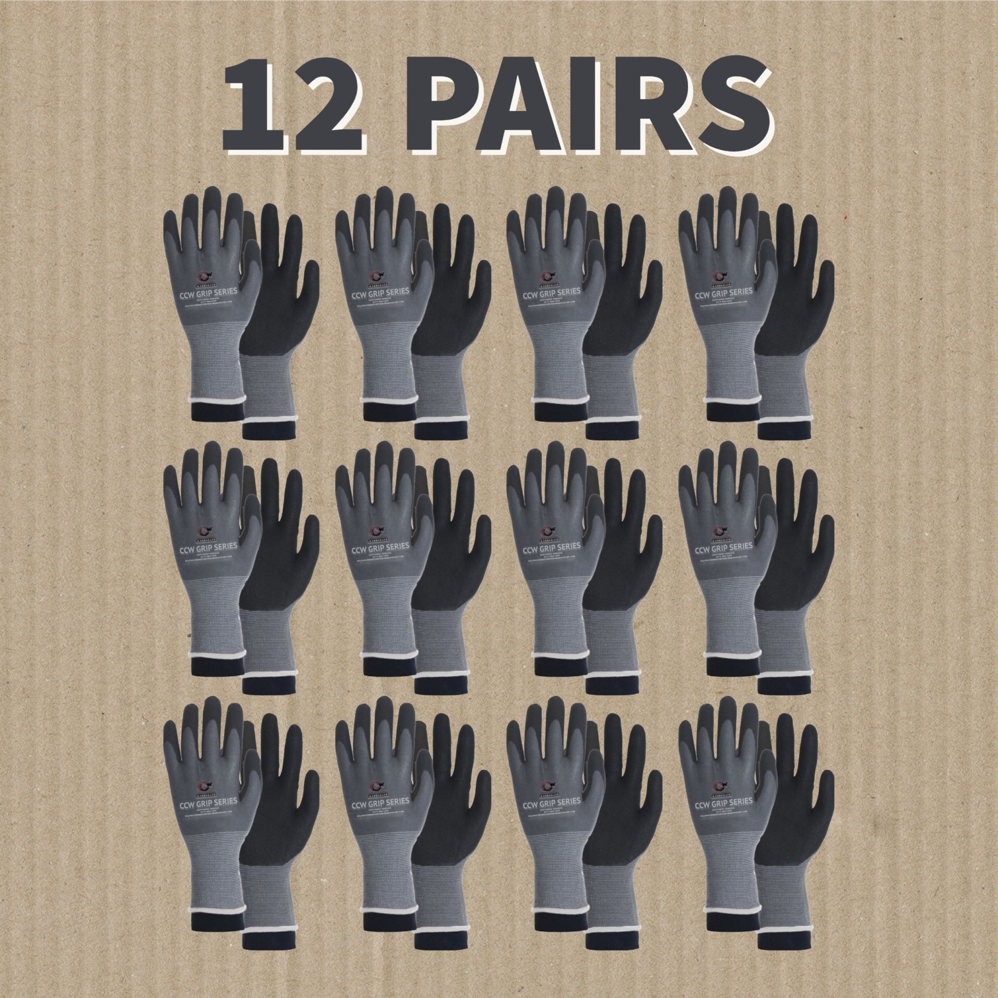 Gripping Gloves, Nylon and Spandex Coated - CCW Grip Series - Crowd Control Warehouse