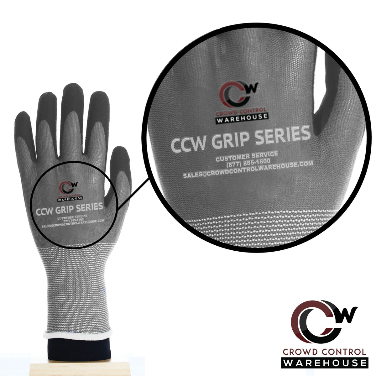 Gripping Gloves, Nylon and Spandex Coated - CCW Grip Series - Crowd Control Warehouse