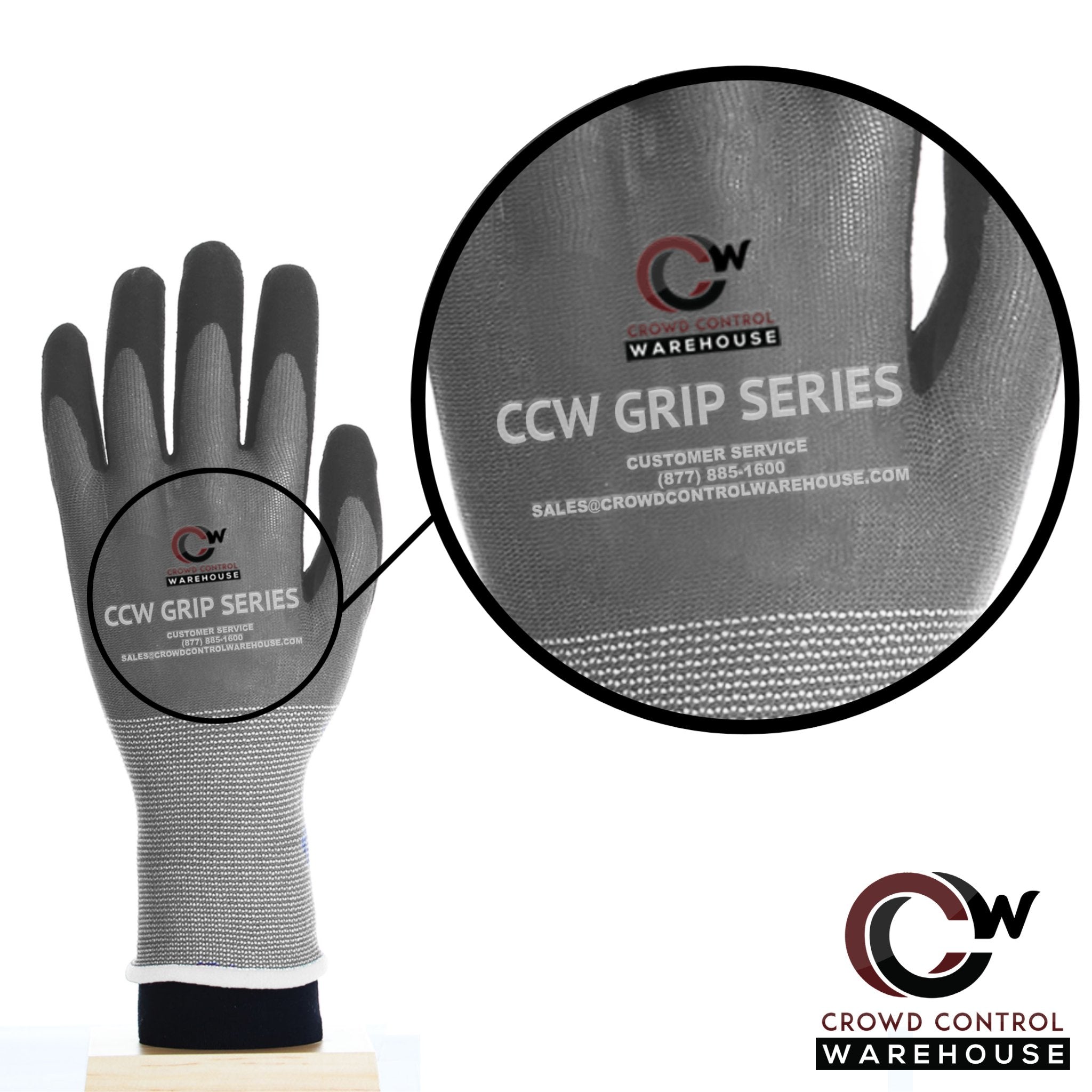 Gripping Gloves, Nylon and Spandex Coated - CCW Grip Series - Crowd Control Warehouse
