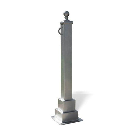 Hampton Square Decorative Bollard - 1 Chain Loop - 4 Ft. - Crowd Control Warehouse