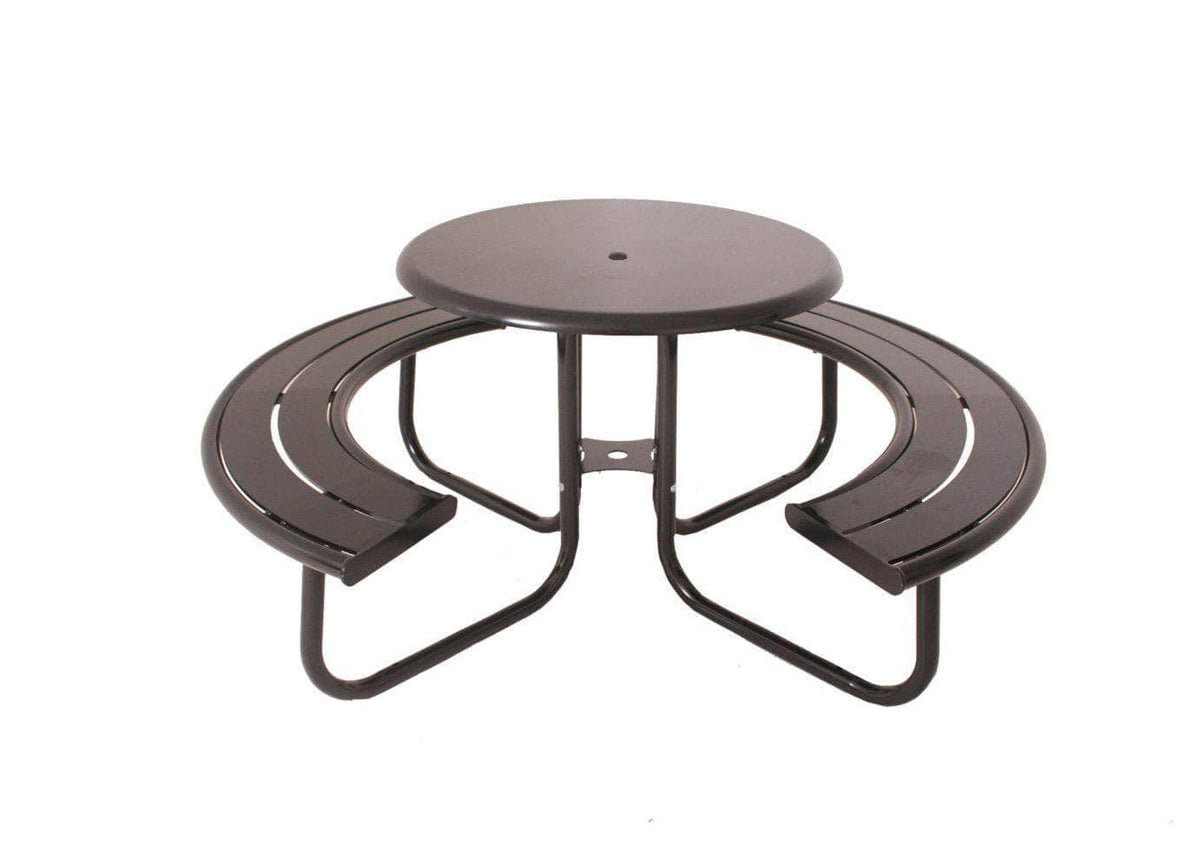 Hartford Round Solid Top Picnic Table - 36 In. - Crowd Control Warehouse