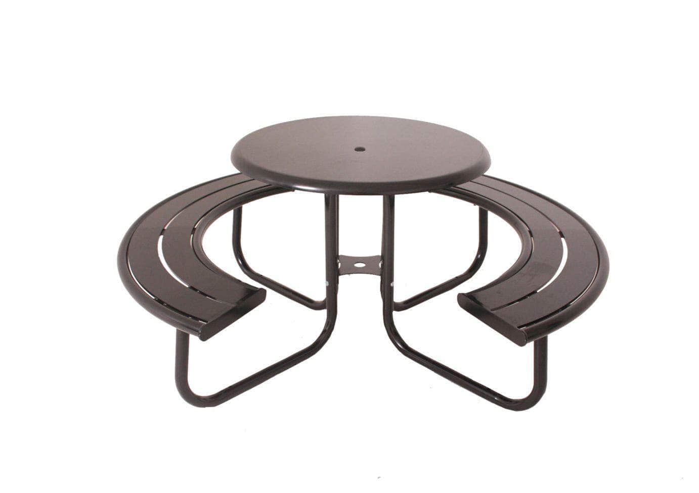 Hartford Round Solid Top Picnic Table - 36 In. - Crowd Control Warehouse