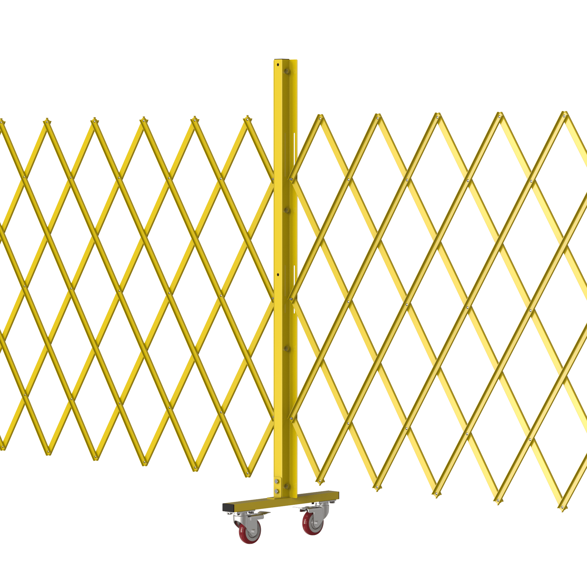 Heavy - Duty Expandable Metal Safety Barriers, 20 Ft. - Trafford Industrial - Crowd Control Warehouse
