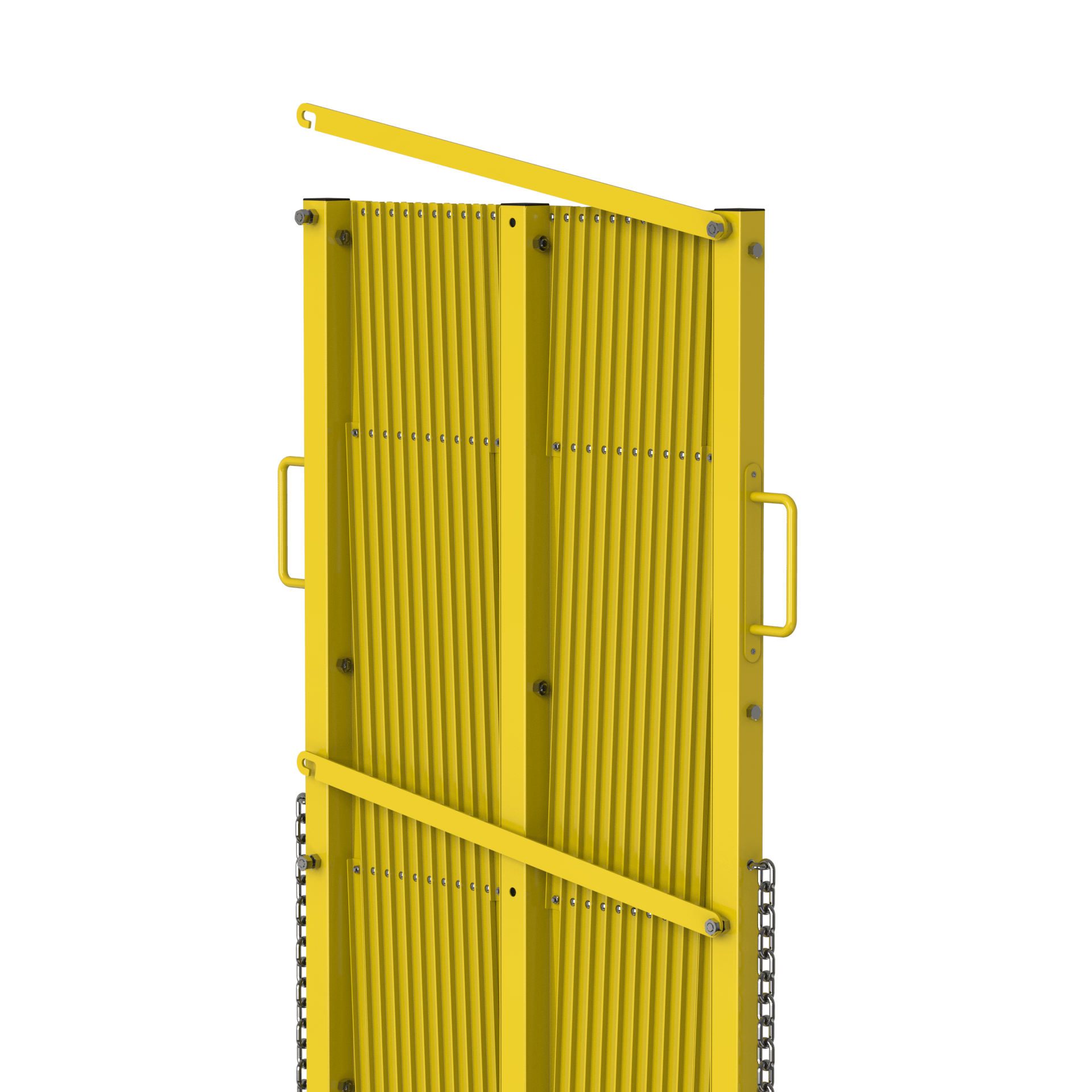 Heavy - Duty Expandable Metal Safety Barriers, 20 Ft. - Trafford Industrial - Crowd Control Warehouse