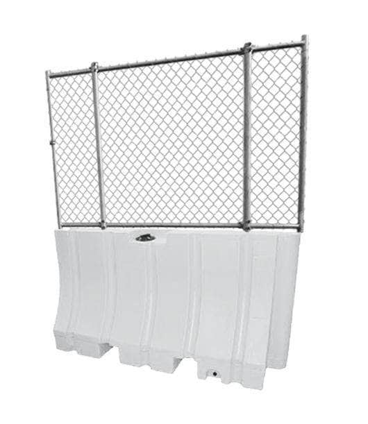 Heavy Duty Jersey Barrier with Fencing Option - 42 in. H x 72 in. L x 24 in. W, 100 - 170 lbs - Crowd Control Warehouse
