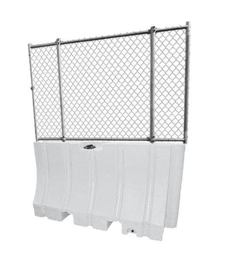 Heavy Duty Jersey Barrier with Fencing Option - 42 in. H x 72 in. L x 24 in. W, 100 - 170 lbs - Crowd Control Warehouse