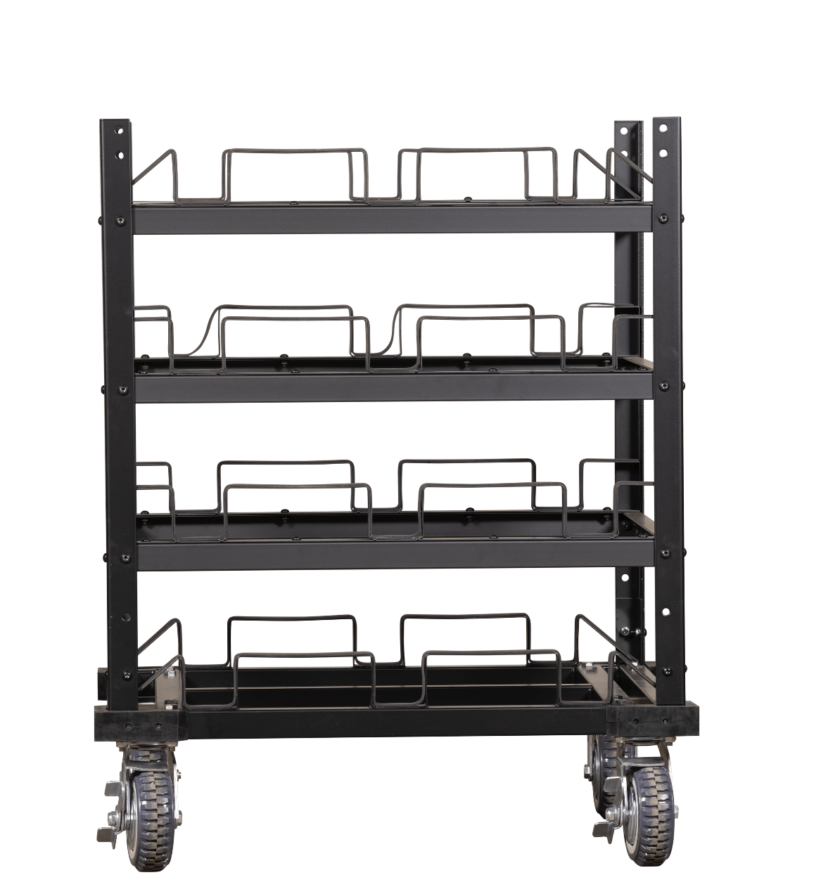 Horizontal Post Storage Cart (12 Posts or 24 Posts) - Trafford Industrial - Crowd Control Warehouse