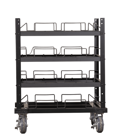 Horizontal Post Storage Cart (12 Posts or 24 Posts) - Trafford Industrial - Crowd Control Warehouse