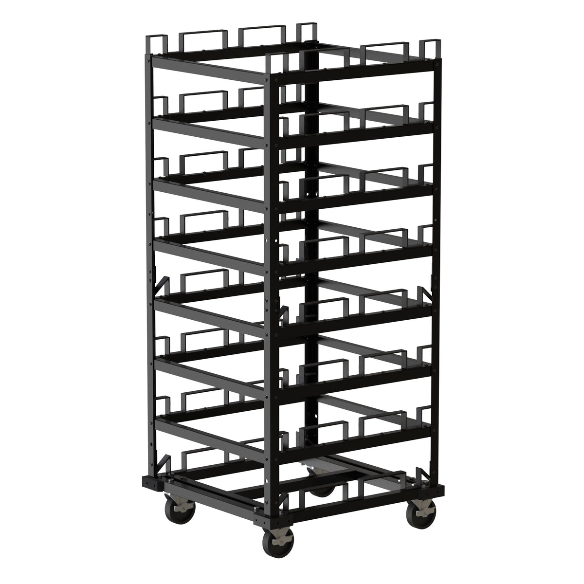 Horizontal Post Storage Cart (12 Posts or 24 Posts) - Trafford Industrial - Crowd Control Warehouse