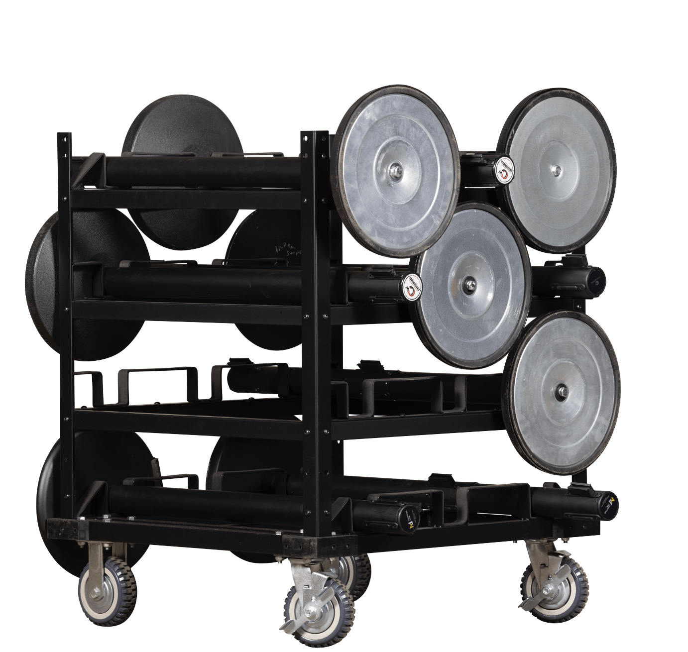 Horizontal Post Storage Cart (12 Posts or 24 Posts) - Trafford Industrial - Crowd Control Warehouse