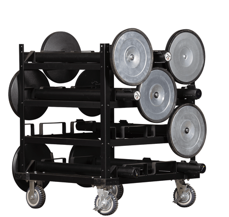 Horizontal Post Storage Cart (12 Posts or 24 Posts) - Trafford Industrial - Crowd Control Warehouse