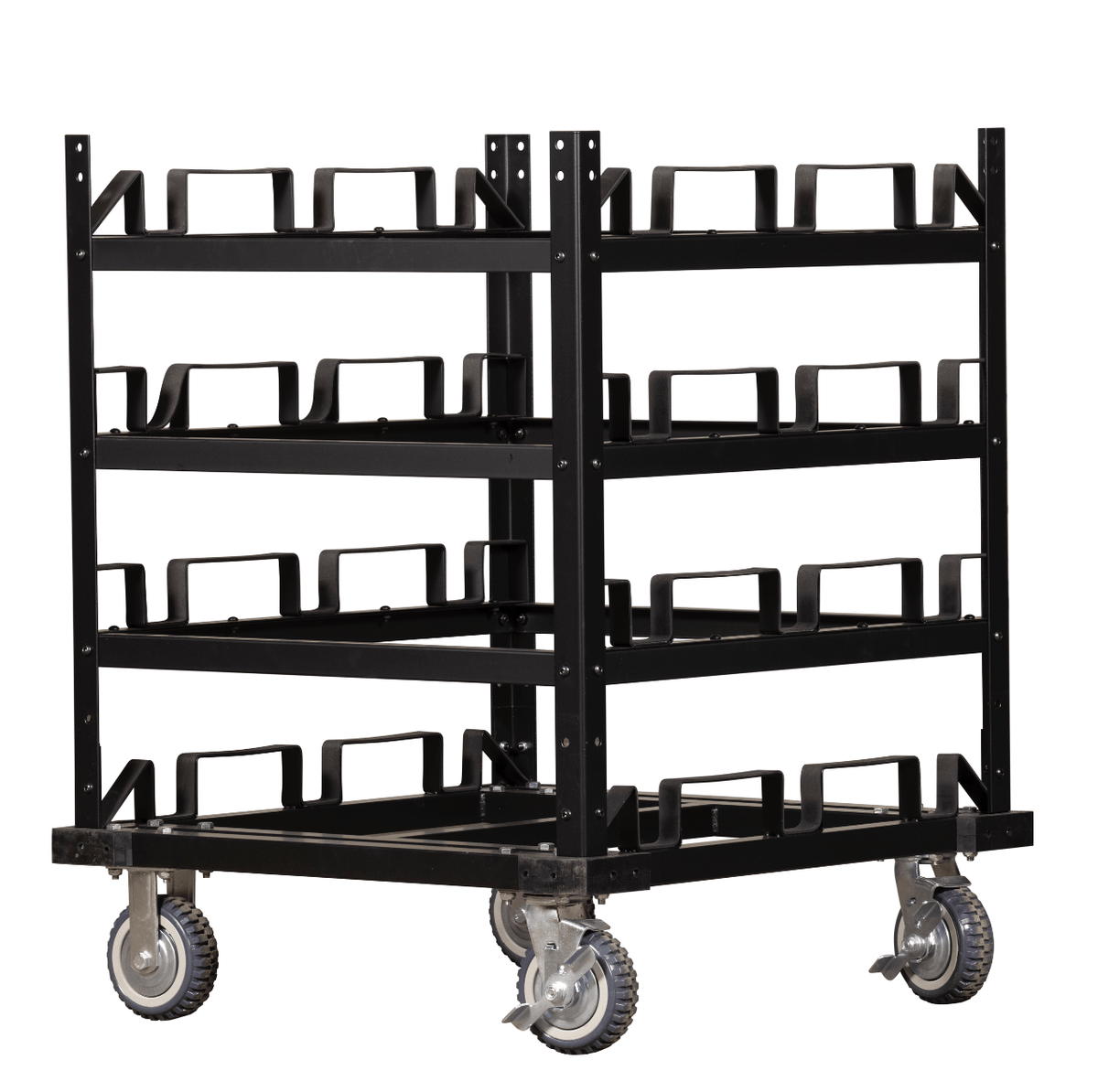 Horizontal Post Storage Cart (12 Posts or 24 Posts) - Trafford Industrial - Crowd Control Warehouse