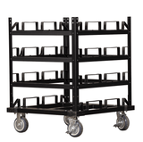 Horizontal Post Storage Cart (12 Posts or 24 Posts) - Trafford Industrial - Crowd Control Warehouse